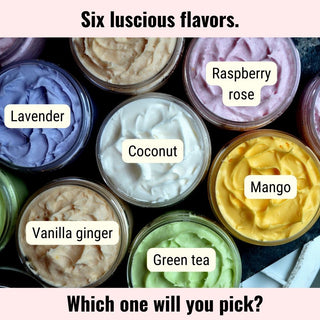 Which body butter flavor will you choose for your funny bestie gift set?