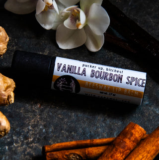 Badgerface Beauty Supply's bourbon lip balm will treat your lips with decadent shea butter nourishment.