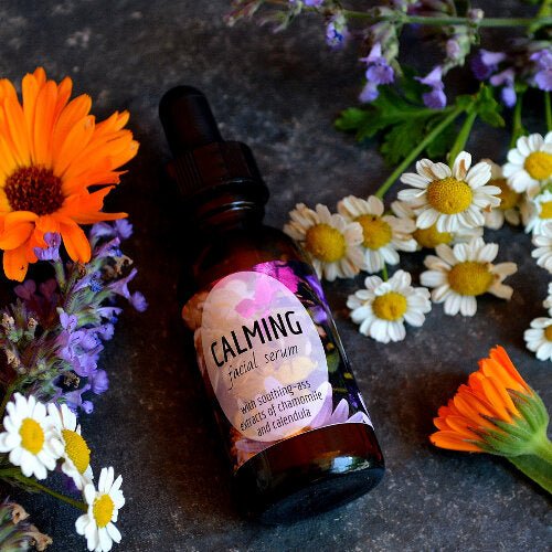 This Calming Facial Serum. will elevate your skincare routine by incorporating a natural Serum. It's made by Badgerface Beauty Supply