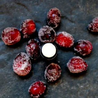 The creamy texture of this Christmas lip balm comes from the inclusion of natural shea butter.