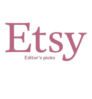 Pastel pink Etsy logo with Editor's pick insignia underneath.