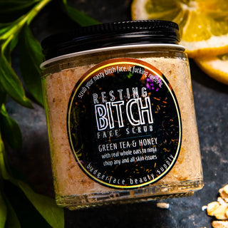 Refresh your face with this green tea facial scrub, good for clearing up dry skin or breakouts.