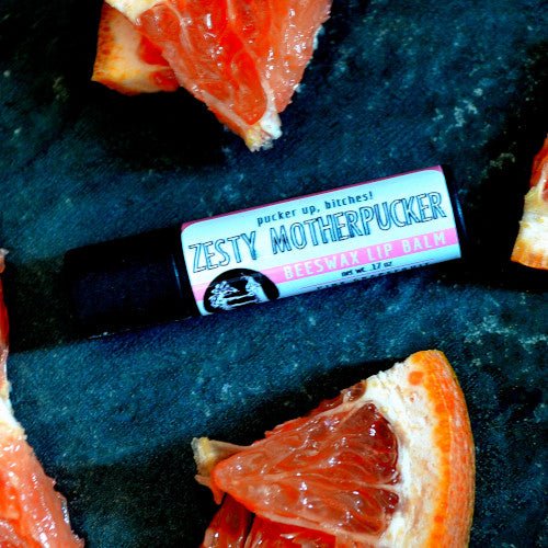 This Zesty Motherpucker Lip Balm will elevate your skincare routine by incorporating a natural Lip balm. It's made by Badgerface Beauty Supply
