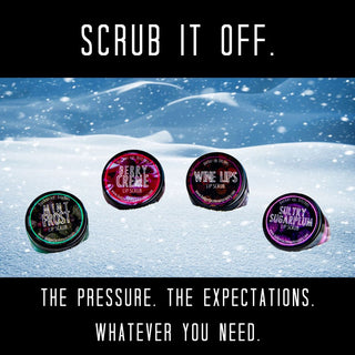 Four luscious flavors of lip scrub are made by Badgerface Beauty Supply.
