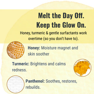This gentle oil to milk cleanser features turmeric, honey, and panthenol to make your skin feel amazing.