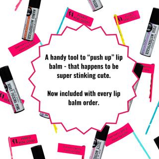 How to raise your plastic-free lip balm? We include a convenient bobby-pin tool with every one!