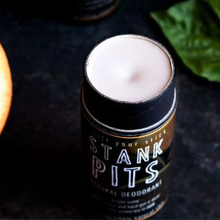 Elevate your personal care routine with this green tea scented natural deodorant made by Badgerface Beauty Supply.