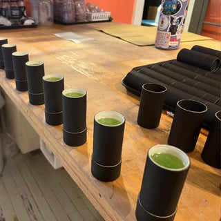 Badgerface Beauty Supply uses compostable or reusable packaging like paperboard, glass, or rice paper for its products.