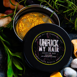 Nourish your hair while balancing oil production with this rice water shampoo bar, made by Badgerface Beauty Supply.