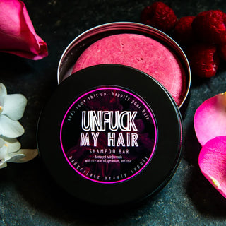 Revitalize tired, color treated hair with this solid shampoo bar, made by Badgerface Beauty Supply.