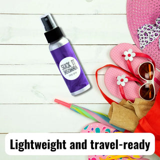 Our sleep spray for travel weighs less than a deck of cards, making it perfect for on-the-go.