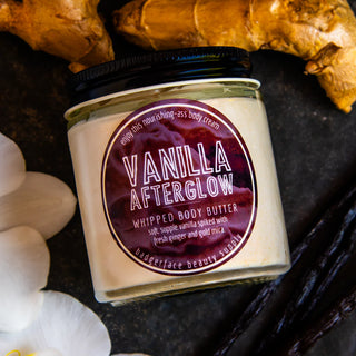 Badgerface Beauty Supply's sparkly body butter is scented with warming vanilla and ginger essential oils.