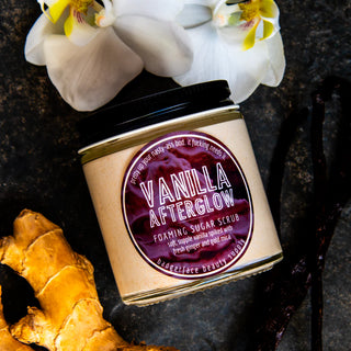 Buff away dullness with this deliciously sweet vanilla body scrub. Wrap yourself in a sweet haze of bakery scents and emerge with soft, glowing skin. ✨