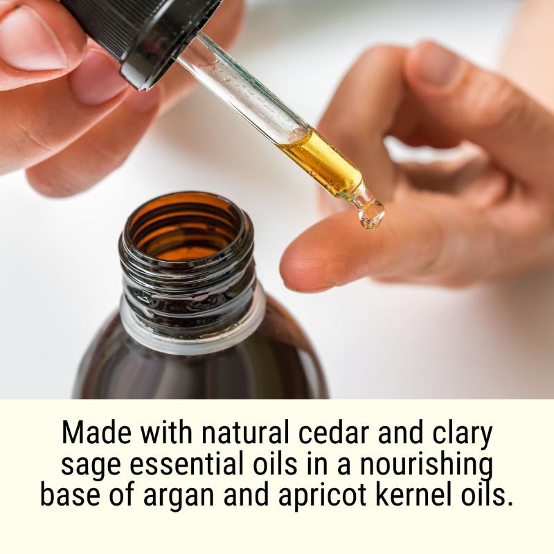 This natural beard oil is made with argan and apricot kernel oils.