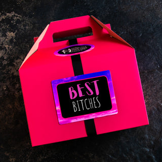 This best bitch gift set contains quality natural bath products like bath bomb, bath salts, and body butter. 