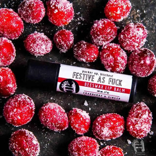 This Christmas lip balm will elevate your skincare routine by incorporating a natural Lip balm. It's made by Badgerface Beauty Supply.