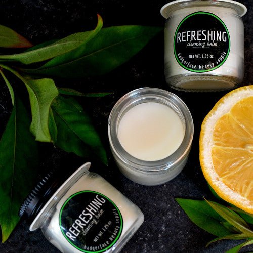This Refreshing Cleansing Balm. will elevate your skincare routine by incorporating a natural Balm. It's made by Badgerface Beauty Supply