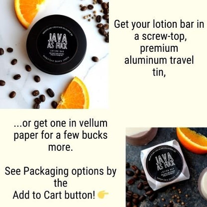 This Natural Coffee Vanilla Lotion Bar. will elevate your skincare routine by incorporating a natural Lotion bar. It's made by Badgerface Beauty Supply