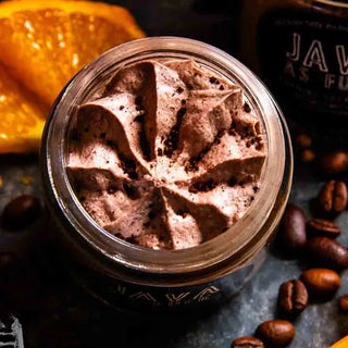 Enjoy the creamy texture of this all natural coffee body scrub, made with pure shea butter.