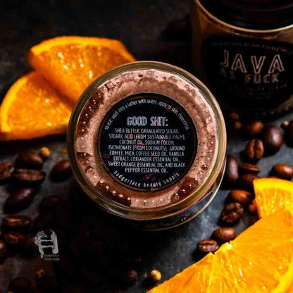 Our creamy coffee scrub is made with natural ingredients like shea butter and coffee seed oil.