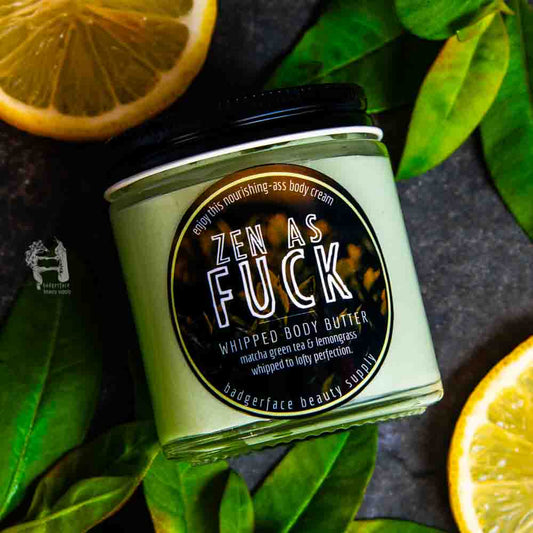 This green tea body butter is scented with natural green tea and lemongrass, and whipped to lofty perfection.