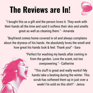 Find the best hand scrub online by reading customer reviews of hand scrub for gardeners, made by Badgerface Beauty Supply.