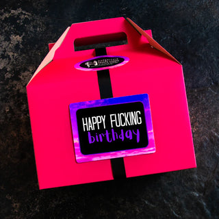 This happy fucking birthday box is full of natural handcrafted bath products.