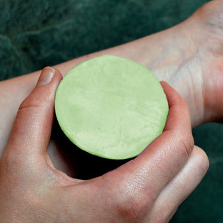 Apply your lemon lotion bar to dry skin, like elbows. It'll gently melt to nourish dry skin.