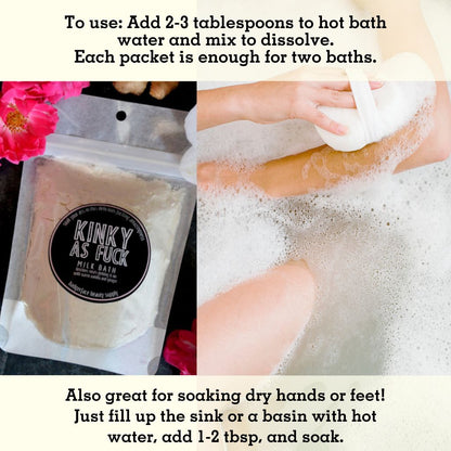 This Natural Rose Ginger Milk Bath. will elevate your skincare routine by incorporating a natural Milk bath. It's made by Badgerface Beauty Supply