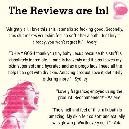 Find the best IDGAF gift by reading reviews of Badgerface Beauty Supply's milk bath.