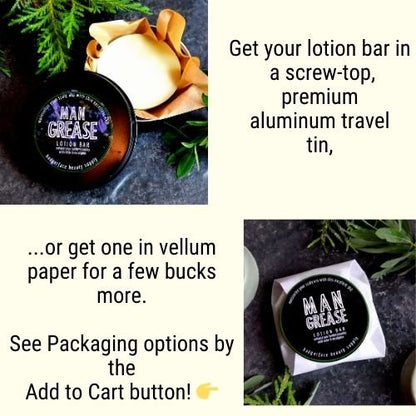 This Natural Lotion Bar for Men. will elevate your skincare routine by incorporating a natural Lotion bar. It's made by Badgerface Beauty Supply