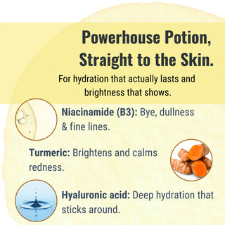Discover the benefits of using a daily niacinamide serum containing turmeric and hyaluronic acid.