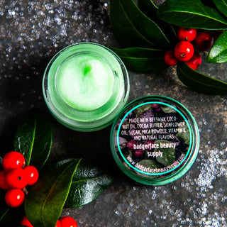 This soft lip scrub is made with naturally healing butters and oils.