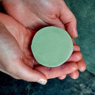 Our peppermint lotion bar is made with natural ingredients like beeswax, shea butter, and coconut oil.