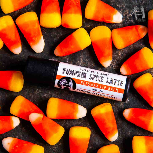 Embrace the decadent nourishment of shea butter with this pumpkin spice lip balm.