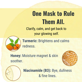 Conquer redness with this face mask, featuring turmeric, honey, and vitamin B3.