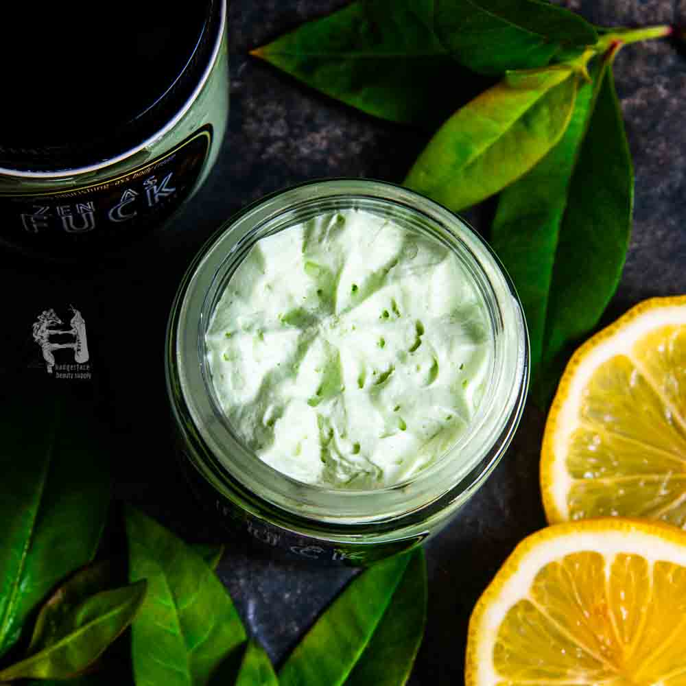 Access a zen moment with this green tea body butter, made by Badgerface Beauty Supply.