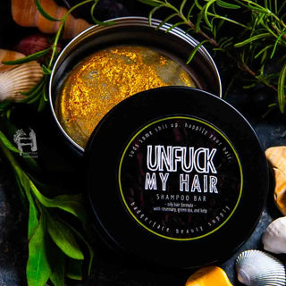 Nourish your hair while balancing oil production with this rice water shampoo bar, made by Badgerface Beauty Supply.