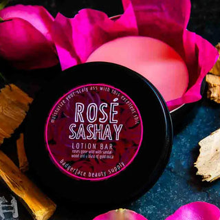 This solid rose lotion bar will transport you with its exotic scent.
