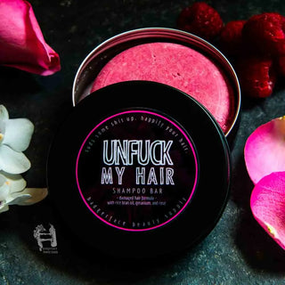 Revitalize tired, color treated hair with this solid shampoo bar, made by Badgerface Beauty Supply.