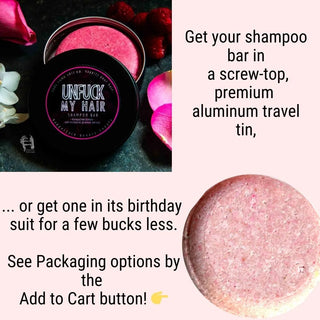 Hit the road with ease by choosing a shampoo bar with travel tin. 