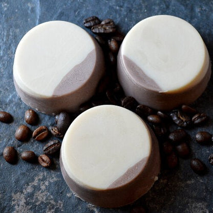 This lotion bar for dry skin is made with beeswax, shea butter, and coconut oil, plus natural scents and colors.