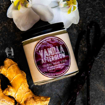 Buff away dullness with this deliciously sweet vanilla body scrub. Wrap yourself in a sweet haze of bakery scents and emerge with soft, glowing skin. ✨