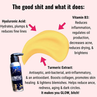 Deliver all the turmeric skincare benefits with this brightening facial lotion, made by Badgerface Beauty Supply.