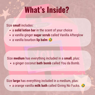 Is this the best thank you gift for women? We think so. Choose size large to receive all five luscious natural bath products inside.