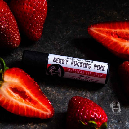 Experience strawberry lip balm made with the natural goodness of shea butter.